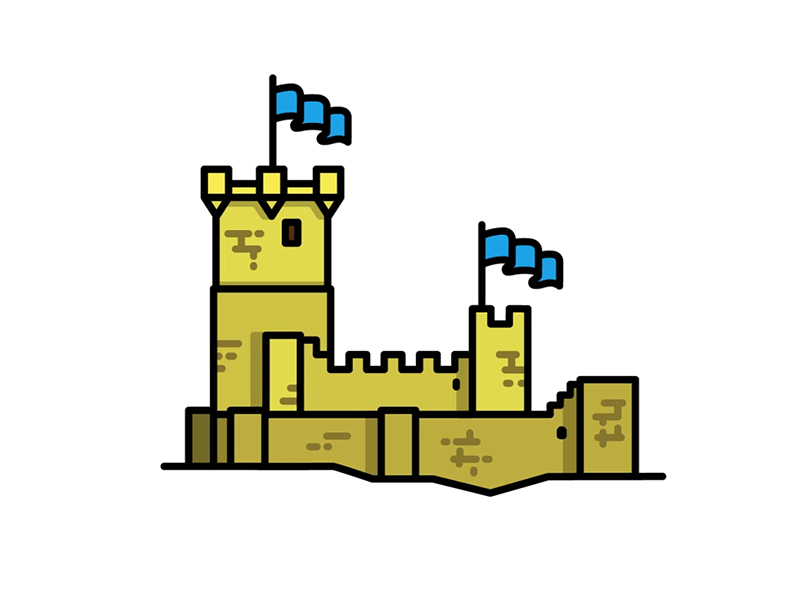 Villena´s Castle Icon Animation animation castle design gif graphic design icon illustration vector