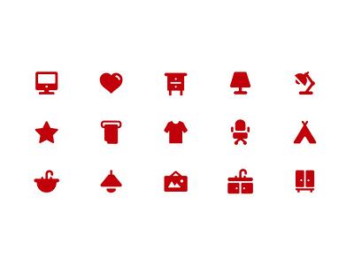 Furniture Store Icon Collection