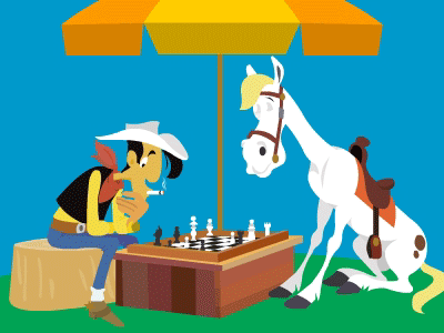 Lucky Luke animatecc cartoon character chess funny jolly vector