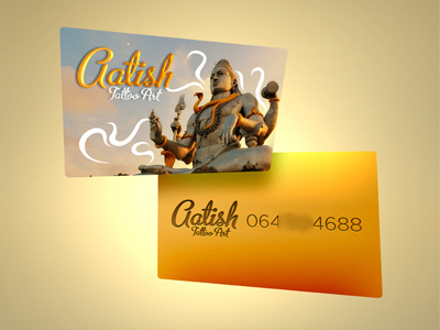 Shiva Tattoo contact card contact card gold hindu shiva