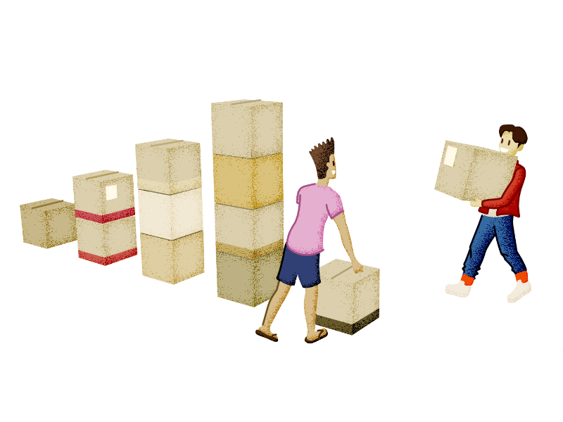 The more you Ship the more you Save shipping shipments cargo carrying carry warehouse boxes shading