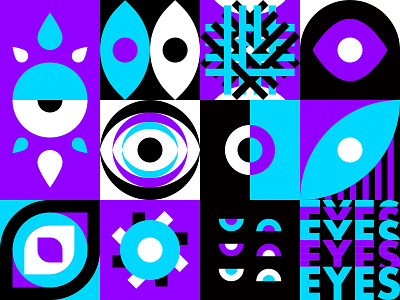 Eyes abstract art branding creative design illustration minimal modern shapes ui vector