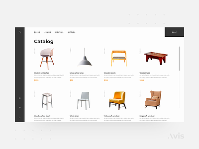 Catalog page template | Avis UI Pack