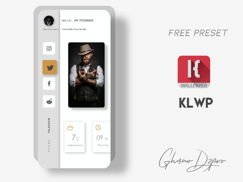 Klwp live wallpaper by Ghano Develop on Dribbble