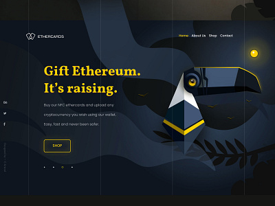 Ethercards header branding ethereum header sketch ui web design