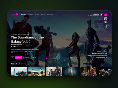 streaming streaming tv app ui ux web design