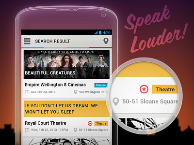 Speak Louder [Android] android app application design designer experience interface mobile side menu ui user ux