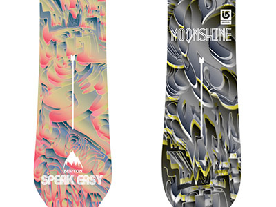 Burton Snowboard Sub design illustration product