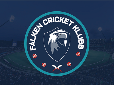 Falken Cricket Klubb badges club cricket cricket logo cricket professional logo custom logo designer match professional logo redesign team unique design vector art website