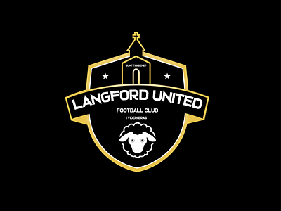 LANGFORD UNITED 1 circle logo crest custom logo football football academy logo football club football logo footballer graphic design illustration logo logo design logodesign professional sheep mascot sheild soccer logo unique