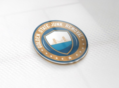 GOLDEN STATE JUNK REMOVAL academy badges circle club creative football footballer modern professional logo redesign shield soccer logo unique vector