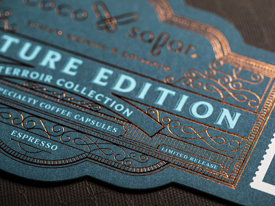 Coco Safar - Couture Collection coffee coffee capsules coffee shop foil foil stamped foiling label limited edition packagedesign packaging