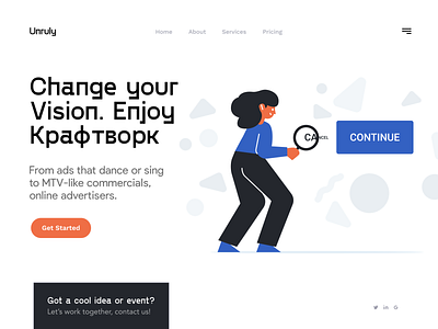 Change your Vision ai background craftwork eps illustration landing site svg ui vector walkthrough web web page website