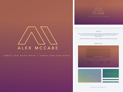 New Homepage Design alex alex mccabe design gold layout mcccabe website