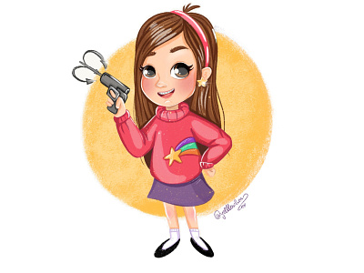 Mabel Pines fanart character character design children book illustration children illustration cute art digital illustration fanart gravity falls gravity falls fanart greetingcard illustration illustration digital illustrator portrait procreate art