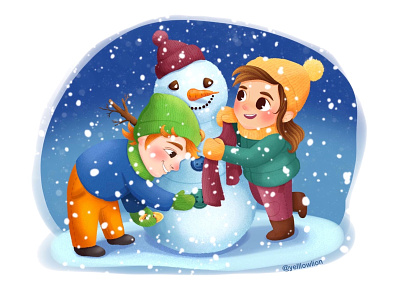 Snowman character character design children illustration christmas funny illustration happynewyear illustration illustrator kids kids character new year 2022 picture book snow snowman winter wintertime