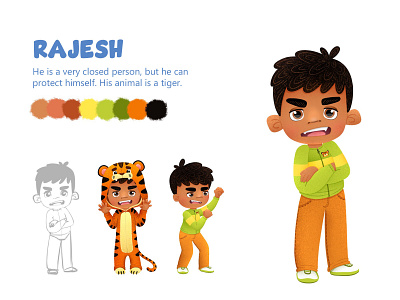 RAJESH. Character design