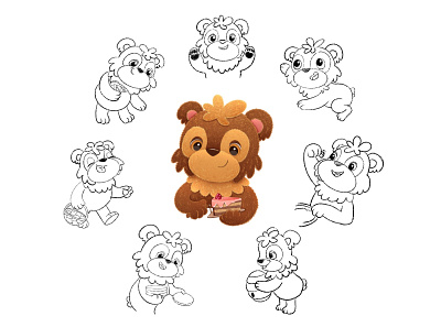 Little bear. Character design animal art art bear book illustration character character design children book children character children illustration cute illustration kawaii sketch
