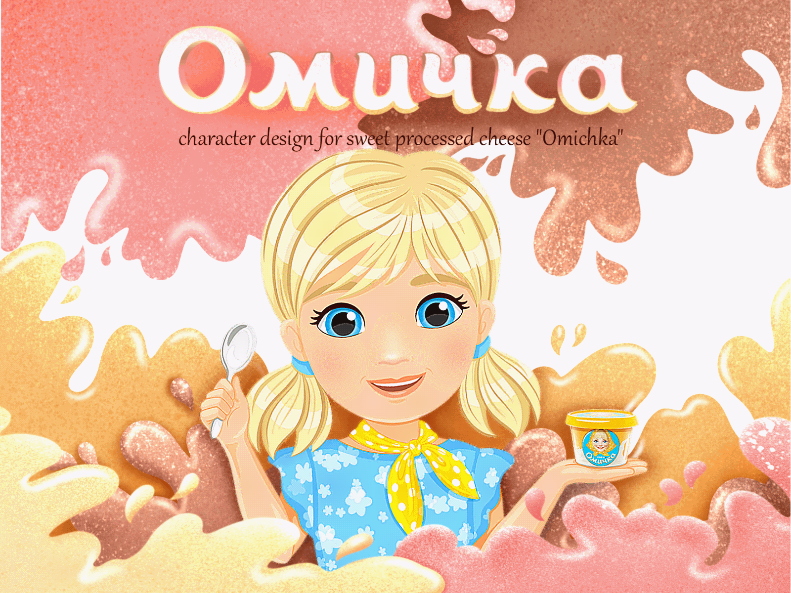 Omichka animated character animated character animation brand character cartoon character character design children book illustration children character children illustration cute design girl illustration lettering logo motion