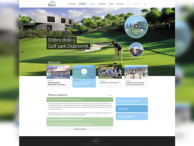 Golf park Dubrovnik WIP dubrovnik golf layout photoshop web deweb sitesign