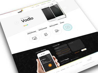 Vodlo homepage html layout photoshop vodlo web design website