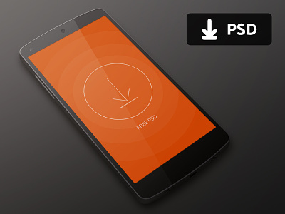 Nexus 5 Mockup PSD android app free freebie google mockup nexus psd render showcase template