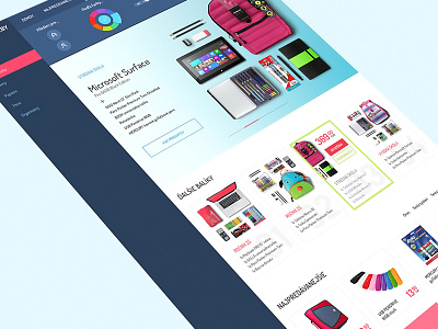 School Supplies - Responsive Website Design design photoshop responsive school supplies website