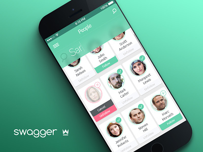 Swagger App - People Screen app application ios ios7 people search swagger