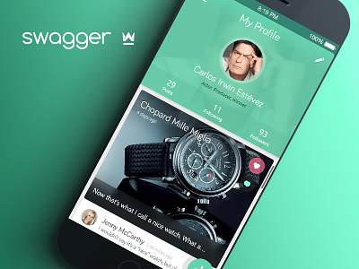 Swagger App - Profile Screen app application ios ios7 people search swagger
