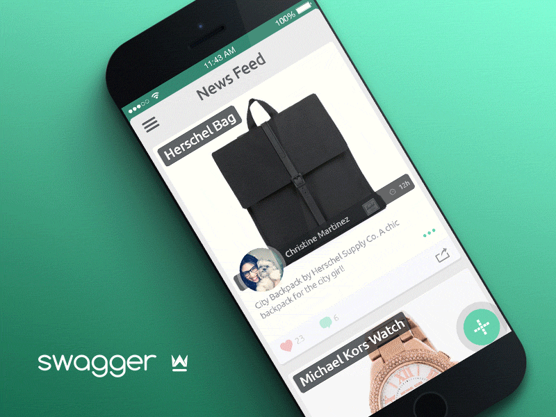 Swagger App - Feed Transitions