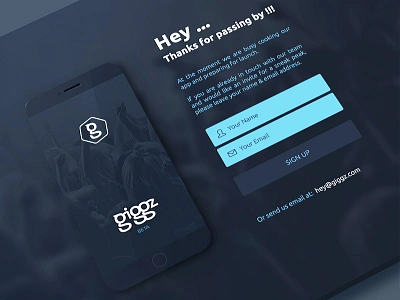 Giggz - Splash Website app application giggz homepage ios ios7 splash website