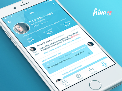 Hive App - Profile app application client hive ios iphone profile twitter user