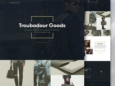 Troubadour - homepage accessories bags concept fashion handcrafted leather luxury troubadour website