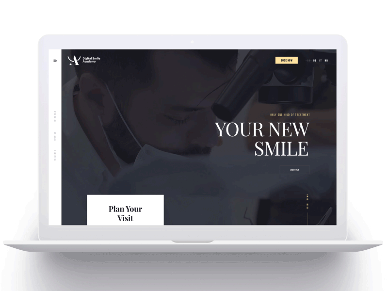 Digital Smile Academy - Menu academy animation dental dentist digital gif homepage menu smile website