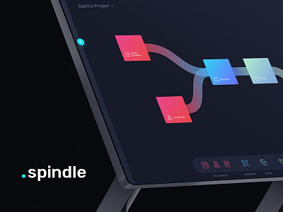 Spindle - Flow canvas clean diagram flow learning machine simple software spindle surface ui ux