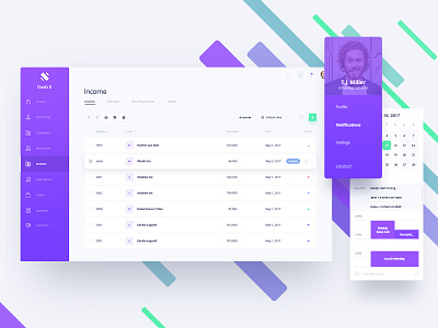 dashX - Income Dashboard accounting dashboard dashboard app dashboard design dashx income invoice payroll project management resourcing tables time tracking ui ui ux ux