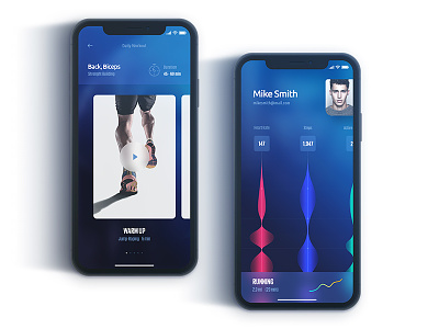 FX app app fitness ios 11 iphone x tracking ui ux workout