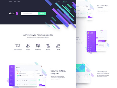 dashX - Marketing Website accounting dashboard dashx homepage income invoice payroll project management resourcing schedule time tracking website