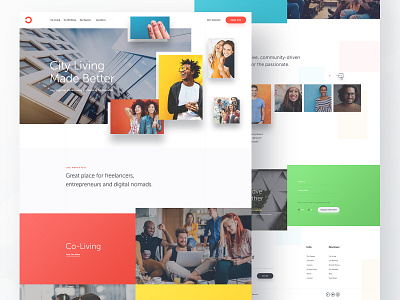Co-Living Homepage co living co working design homepage landingpage layout photoshop ui ux website