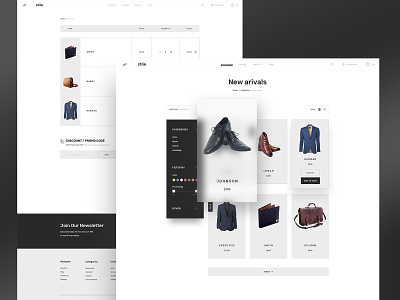 Stile Subpages Variations 2 bags bigcommerce bootstrap cart ecommerce filter products shop store suits theme wallets web website