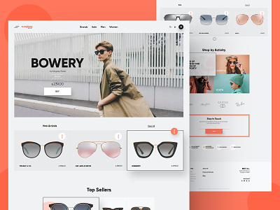 Sunglass Outlet - Homepage design glasses glassware homepage landing page outlet sunglasses ui ux website