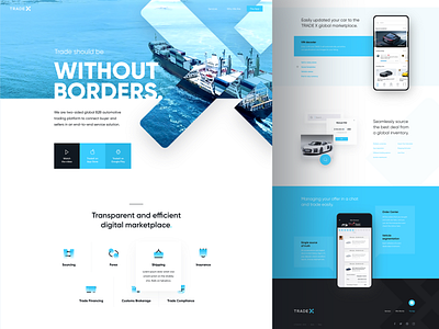 Tradex website v2 app automotive b2b branding cars dashboard homepage landing page marketplace platform responsive responsive website transport vehicle web web design website