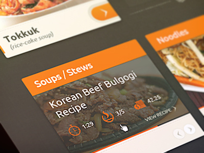 Food Site web site web design concept layout photoshop food recipes