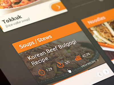 Food Site concept food layout photoshop recipes web design web site