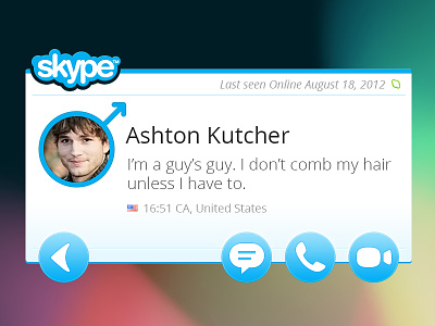 Skype Widget - Profile view