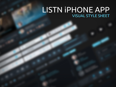Listn Style Sheet app design ios iphone iphone5 listn music photoshop stylesheet
