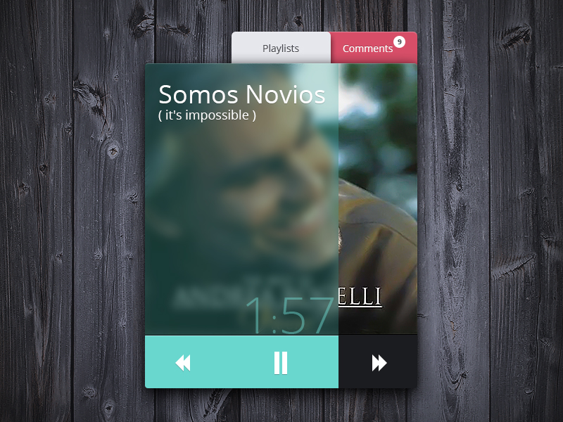 transparent music player widget