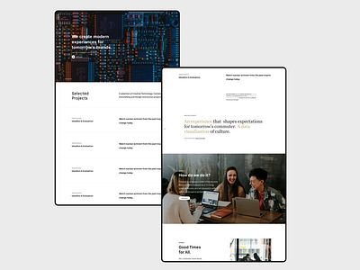 Software development company landing page