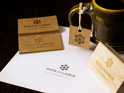 Pots and Labor Branding branding logo pottery stamp