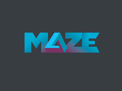 Maze Logo branding lettering logo type